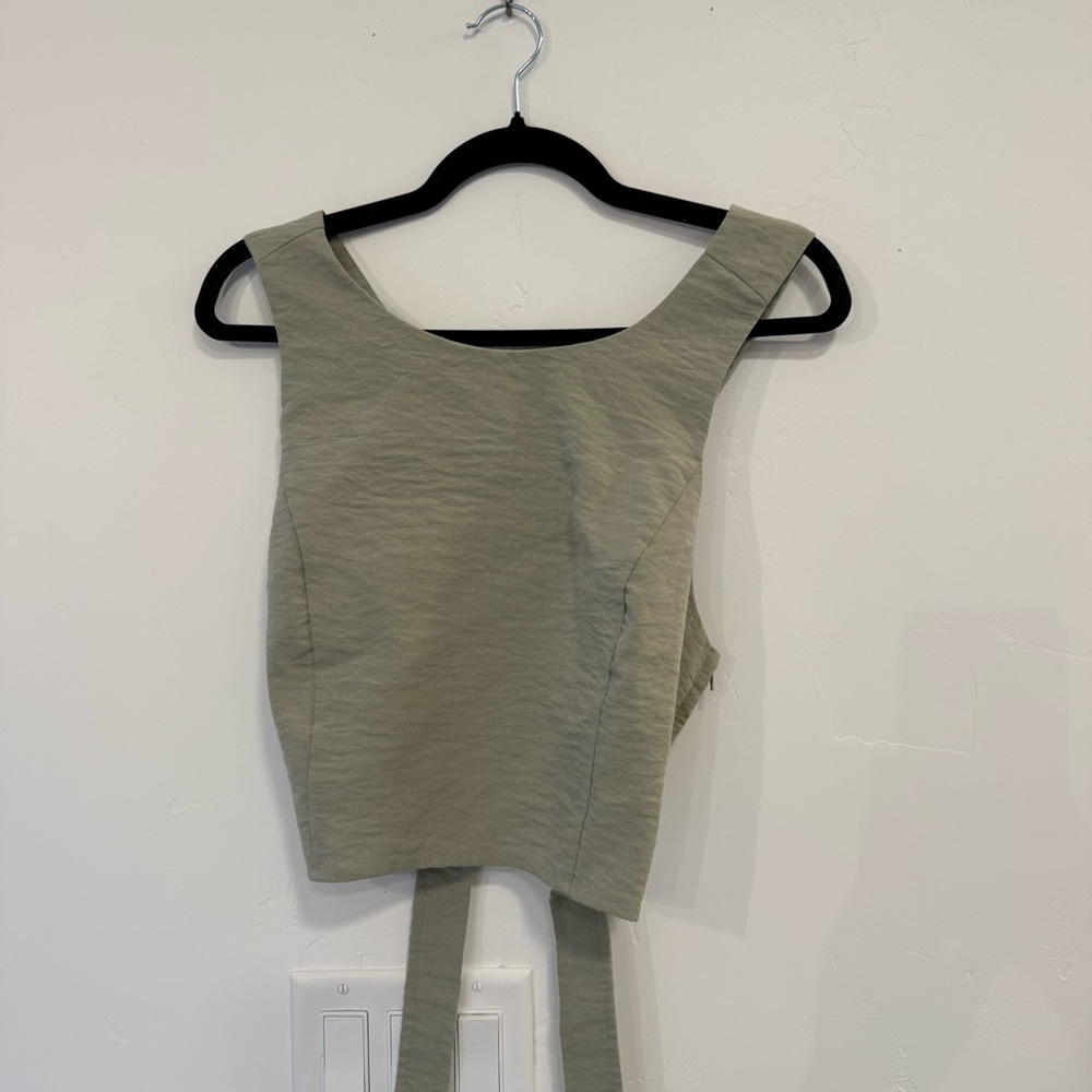 Nasty Gal Olive Crop Top